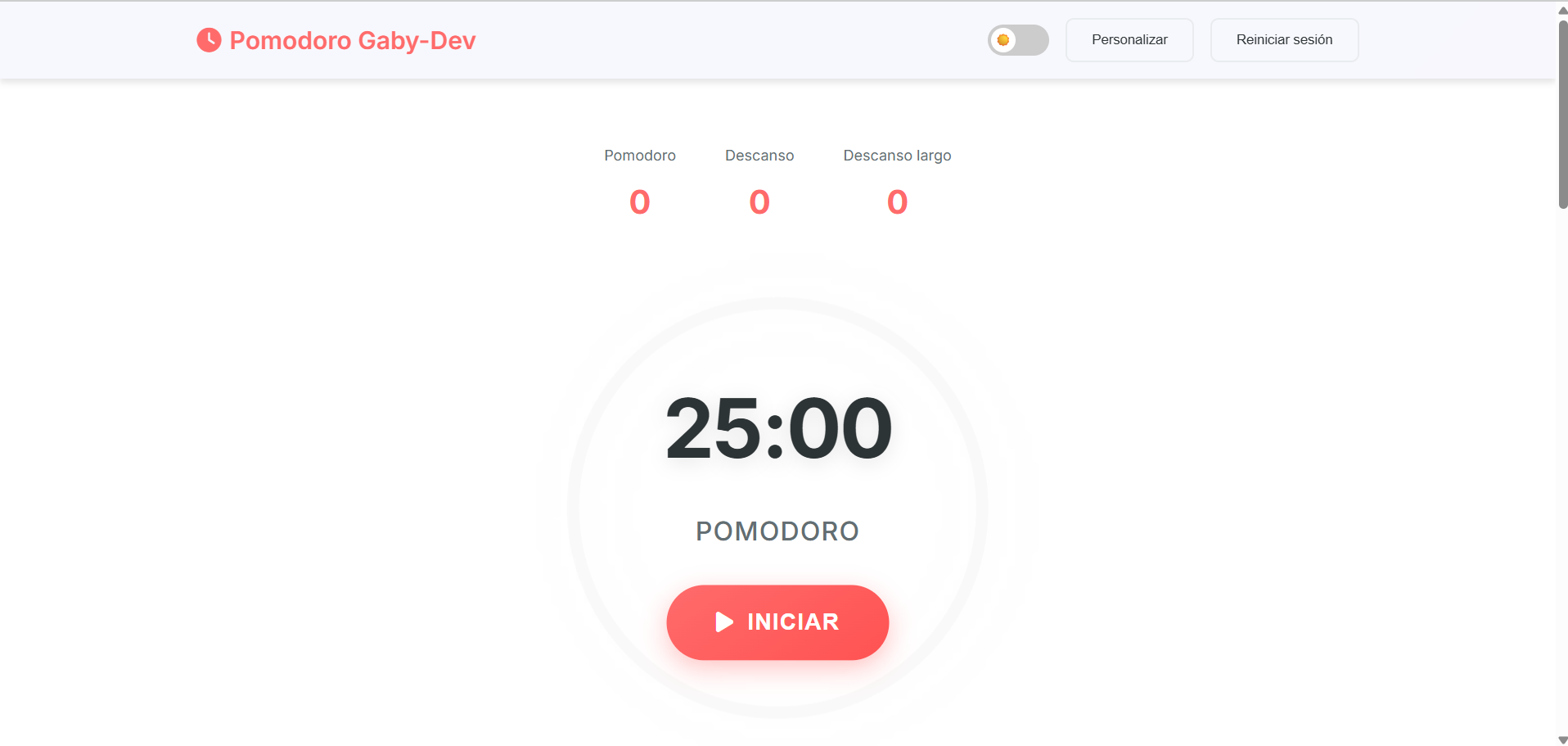 Pomodoro Timer - Aplicación de Productividad